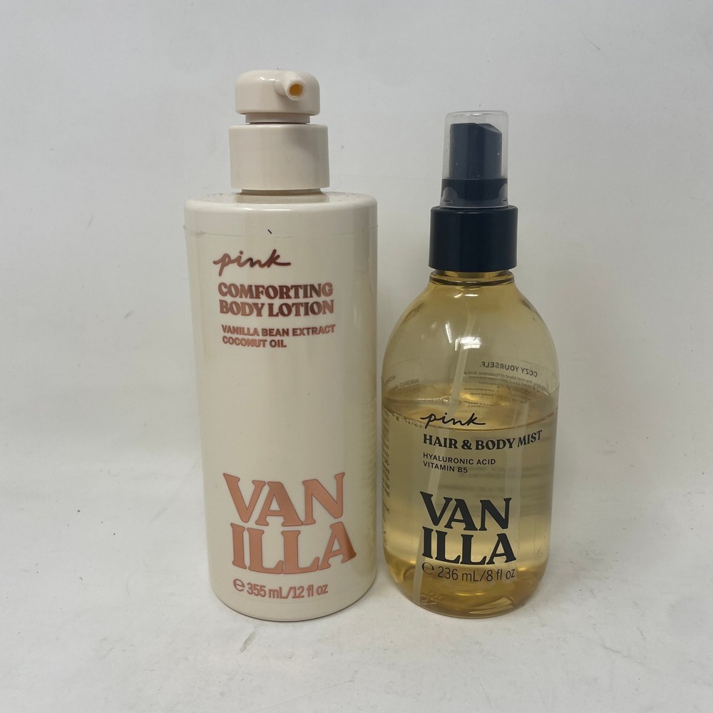Victoria's Secret PINK Vanilla Comforting Body Lotion & Hair Body Mist‎ Set